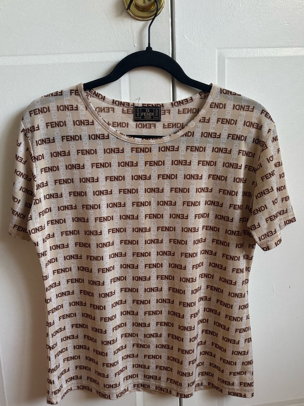 Fendi Logo Fine Knit Shirt